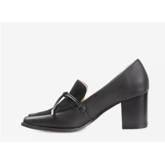 Black Heeled Loafers - Size 8.5 - Picture 3 of 3